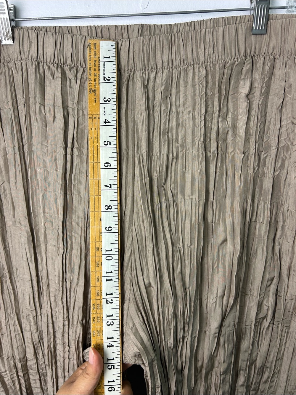 EILEEN FISHER Crushed 100% Silk Wide Leg Ankle Pants Size 2X Brown quite luxury - Picture 7 of 12